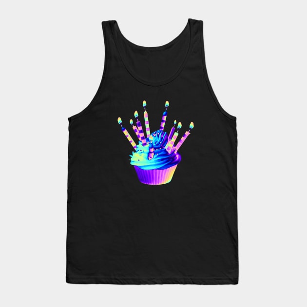 Cupcake with Candles Tank Top by dinaaaaaah